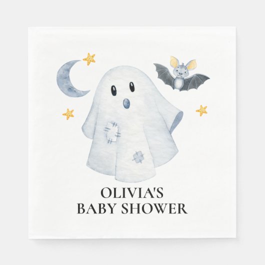 Halloween Ghost Little Boo Baby Dusche Serviette (Vorderseite)