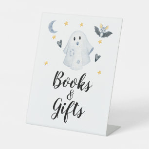 Halloween Ghost Little Boo Babydusche Geschenke Sockelschild