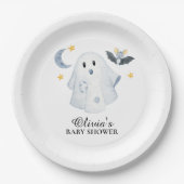 Halloween Ghost Little Boo Babydusche Papierplatte Pappteller (Vorderseite)