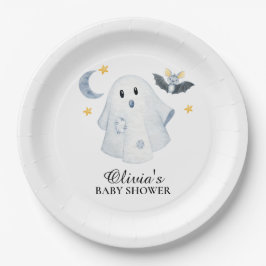 Halloween Ghost Little Boo Babydusche Papierplatte Pappteller