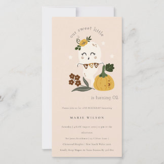 Halloween Ghost Little Boo jedes Alter Geburtstag  Dankeskarte