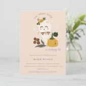 Halloween Ghost Little Boo jedes Alter Geburtstag Dankeskarte (Stehend Vorderseite)