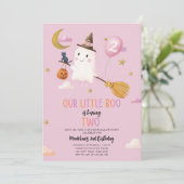 Halloween Ghost Little Boo Spooktacular Geburtstag Einladung (Stehend Vorderseite)