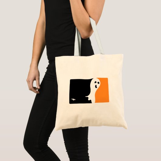Halloween-Ghost-Logo Tragetasche (Vorderseite (Produkt))