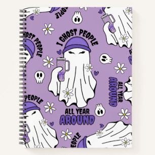 Halloween Ghost mit 40oz Tumbler - Lila Notizblock