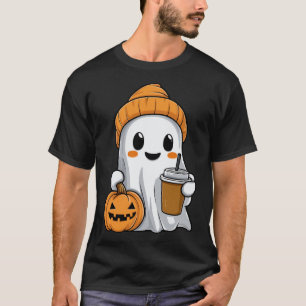 Halloween Ghost mit lustig-iced Kaffee Pumpkin Ora T-Shirt