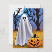 Halloween Ghost Mitteilungskarte (Vorderseite)