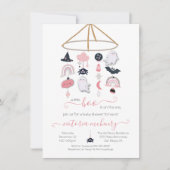 Halloween Ghost Mobile Baby Dusche Einladung (Vorderseite)