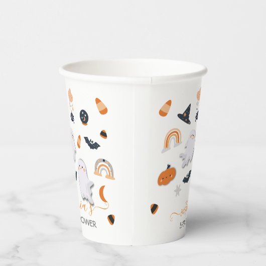 Halloween Ghost Mobile Dusche Little Boo Pappbecher (Rechts)