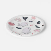 Halloween Ghost Mobile Girl Shower Paper Plate Pappteller (Schrägansicht)