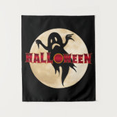 Halloween Ghost Moon Wandteppich (Vorderseite)