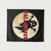 Halloween Ghost Moon Wandteppich (Vorderseite (Horizontal))