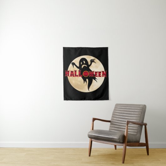 Halloween Ghost Moon Wandteppich (Beispiel)