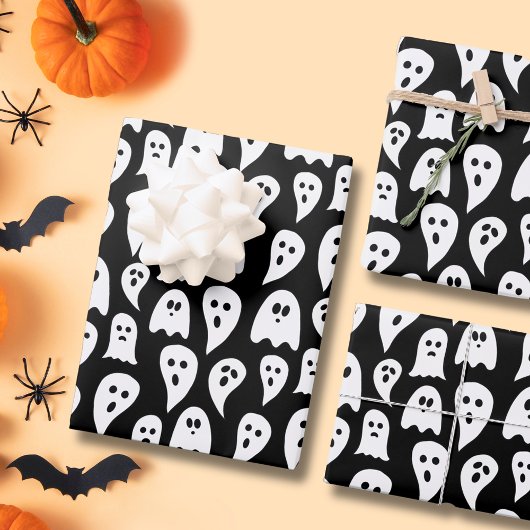 Halloween-Ghost-Muster Geschenkpapier Set
