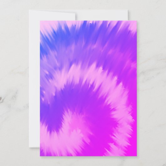 Halloween Ghost Neon Party Gefärbte Krawatte Handz Einladung (Rückseite)