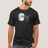 Halloween Ghost Niedlich Cat Spooky Herbstfreunde T-Shirt (Vorderseite)