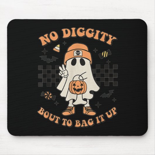 Halloween Ghost No Diggity Bout zum Bag it Up Todd Mousepad (Vorne)