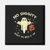 Halloween Ghost No Diggity Costume Jungs Mädchen K Magnet (Vorne)