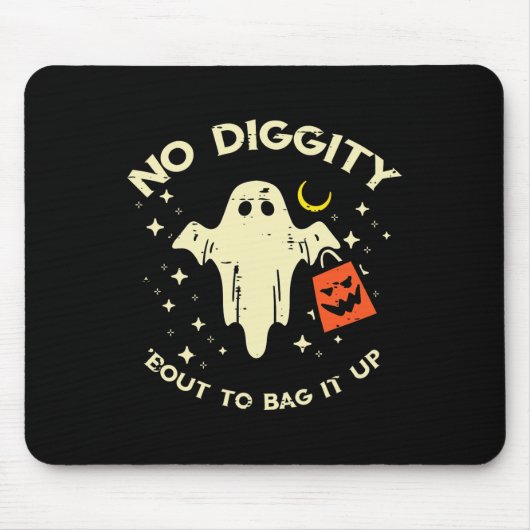 Halloween Ghost No Diggity Costume Jungs Mädchen K Mousepad (Vorne)