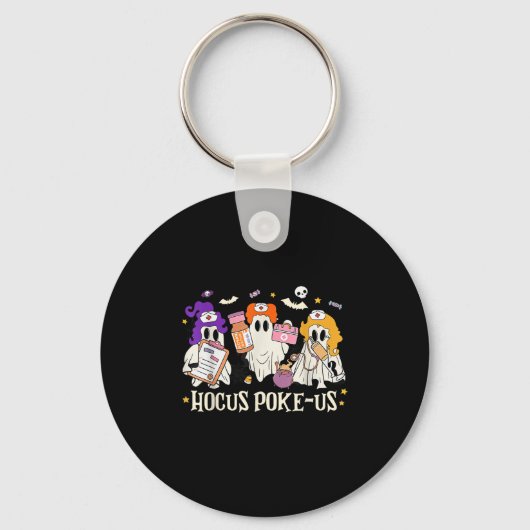 Halloween Ghost Nurse Hocus Ke Us Costume Scrub To Schlüsselanhänger (Vorderseite)