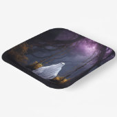 Halloween Ghost on Swing Pappteller (Gewinkelt)