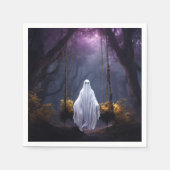 Halloween Ghost on Swing Serviette (Vorderseite)