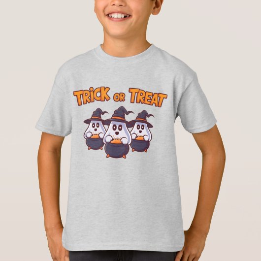 Halloween Ghost Pals: Bereit für Leckereien! T-Shirt (Vorderseite)