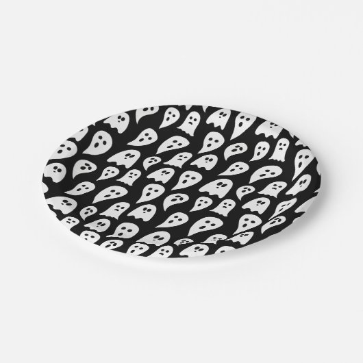 Halloween Ghost Pappteller (Schrägansicht)