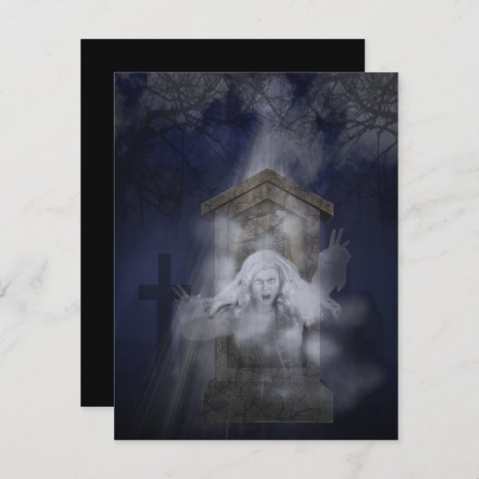 Halloween Ghost-Party Einladung (Vorne/Hinten)