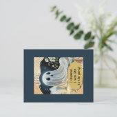 Halloween Ghost-Party Einladungspostkarte (Stehend Vorderseite)