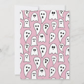 Halloween-Ghost-Party rosa Einladung (Rückseite)