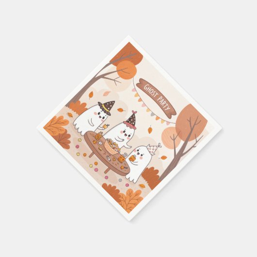 Halloween Ghost-Party Serviette (Ecke)