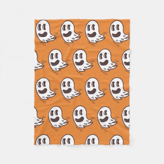 Halloween Ghost Pattern Blanket Fleecedecke (Vorderseite)