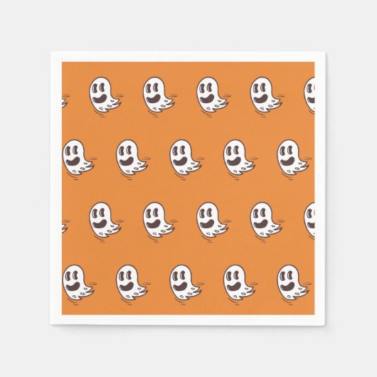 Halloween Ghost Pattern Paper Napkin Serviette (Vorderseite)