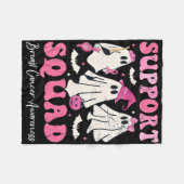 Halloween Ghost Pink Hexenhut Support Squad Breas Fleecedecke (Vorderseite (Horizontal))