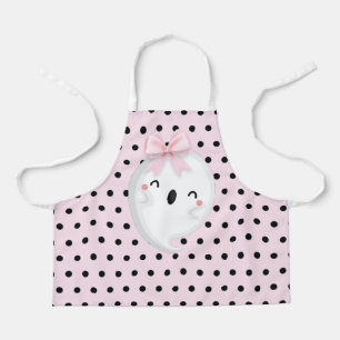 Halloween Ghost Pink Polka Punkt Schürze