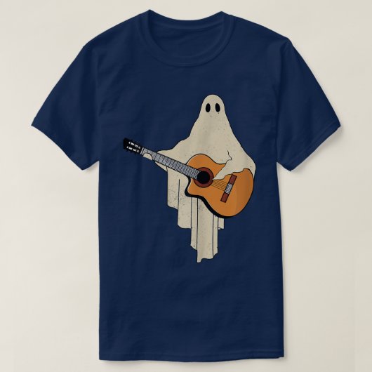 Halloween Ghost Play Gitarre lustig 1565 T-Shirt (Design vorne)