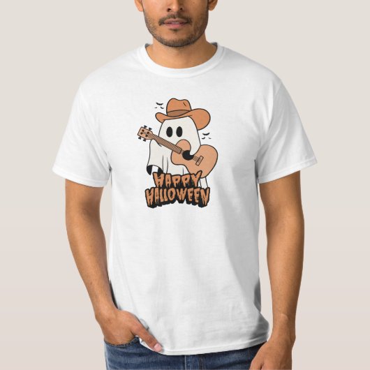 Halloween | Ghost Playing Gitarre | Halloween 2024 T-Shirt (Vorderseite)