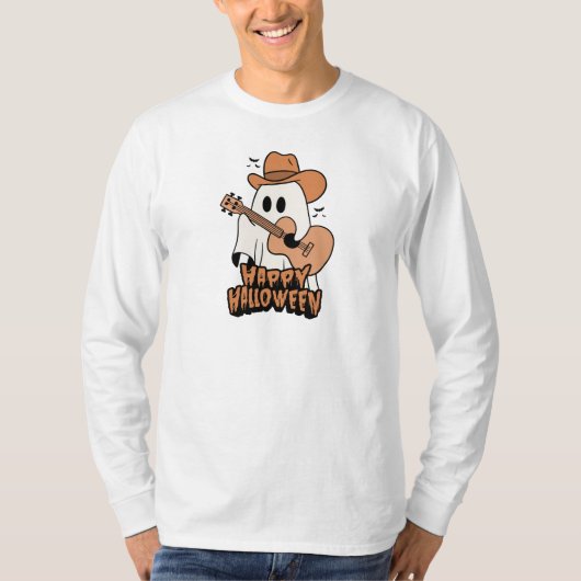 Halloween | Ghost Playing Gitarre | Halloween 2024 T-Shirt (Vorderseite)