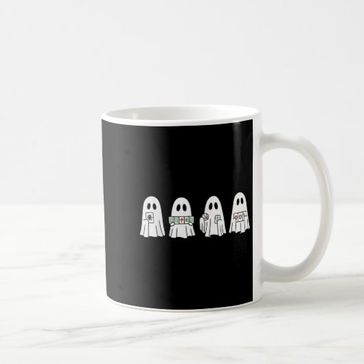 Halloween Ghost Playing Mahjong Soky Season Game D Kaffeetasse (Rechts)