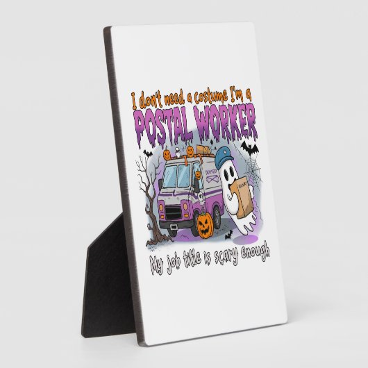 Halloween Ghost,Postal Worker Fotoplatte (Seite)