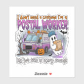 Halloween Ghost, Postarbeiter Aufkleber (Blatt)