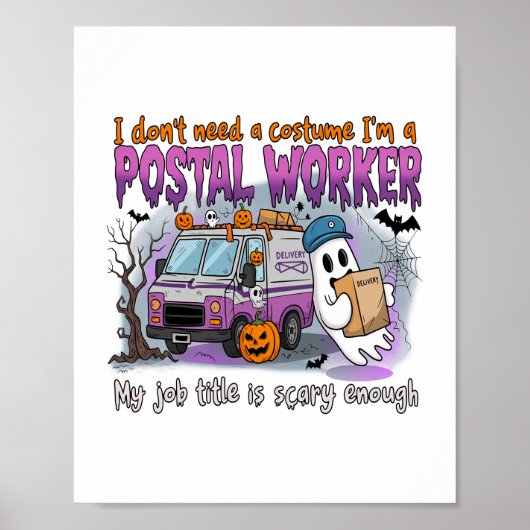 Halloween Ghost, Postarbeiter Poster (Vorne)