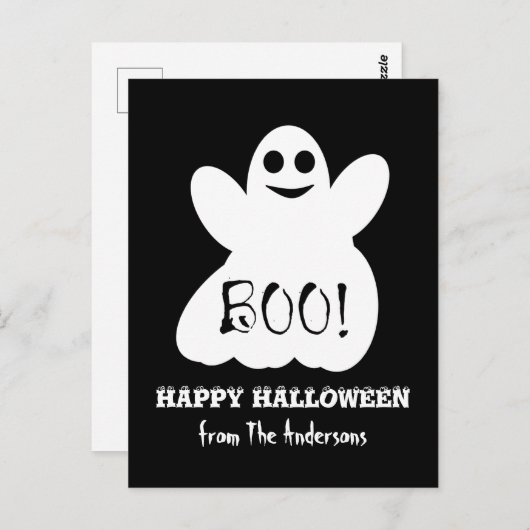 Halloween Ghost Postcard Postkarte (Vorne/Hinten)