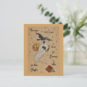 Halloween Ghost Postcard Postkarte (Stehend Vorderseite)