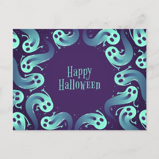 Halloween Ghost Postkarte (Vorderseite)
