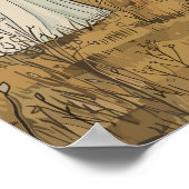 Halloween Ghost Print Modern Farmhouse Autumn Poster (Ecke)