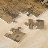 Halloween Ghost Print Modern Farmhouse Puzzle (Seite)