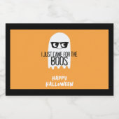 Halloween Ghost Puff Ich kam gerade für die Boos Alkoholflaschenetikett (Einzelnes Label)