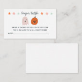 Halloween Ghost Pumpkin Babydusche Windel-Windeln Begleitkarte (Vorne/Hinten)